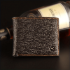 Men's Leather Short Wallet Card Slots Purse Large Capacity Great Gift