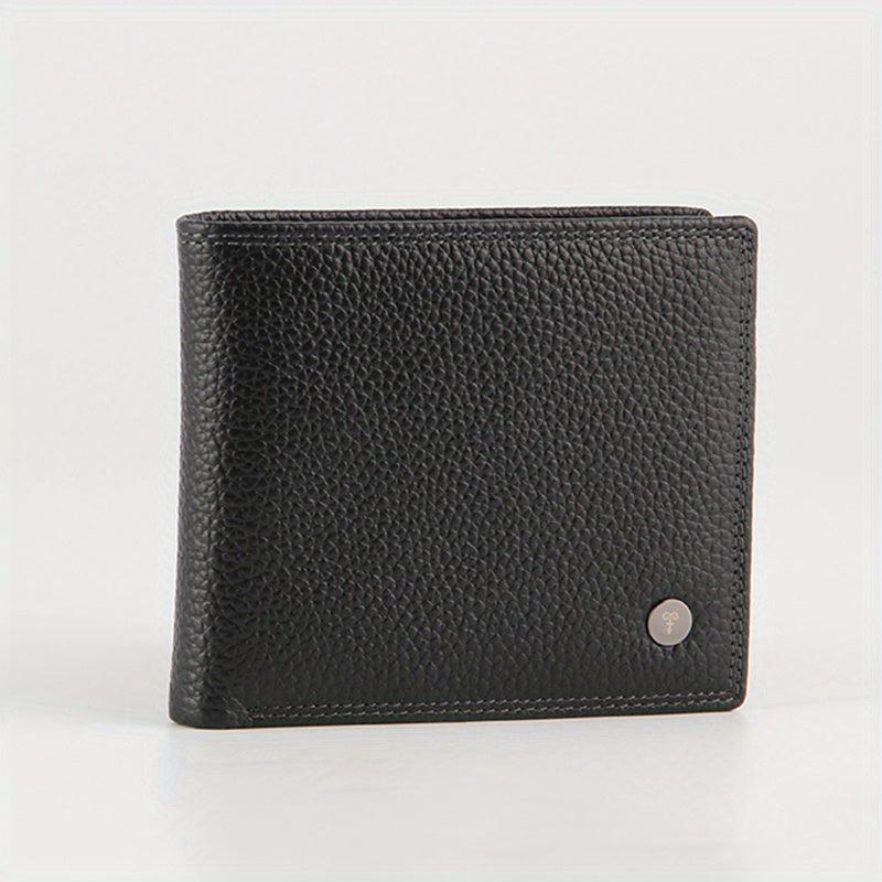 Men's Leather Short Wallet Card Slots Purse Large Capacity Great Gift