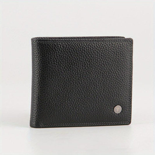 Men's Leather Short Wallet Card Slots Purse Large Capacity Great Gift