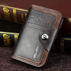 Men's Business PU Leather Wallet Large Capacity Card Holder