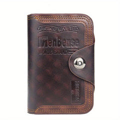 Men's Business PU Leather Wallet Large Capacity Card Holder