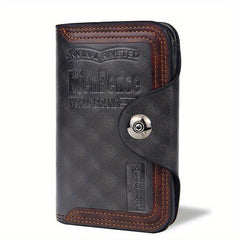 Men's Business PU Leather Wallet Large Capacity Card Holder