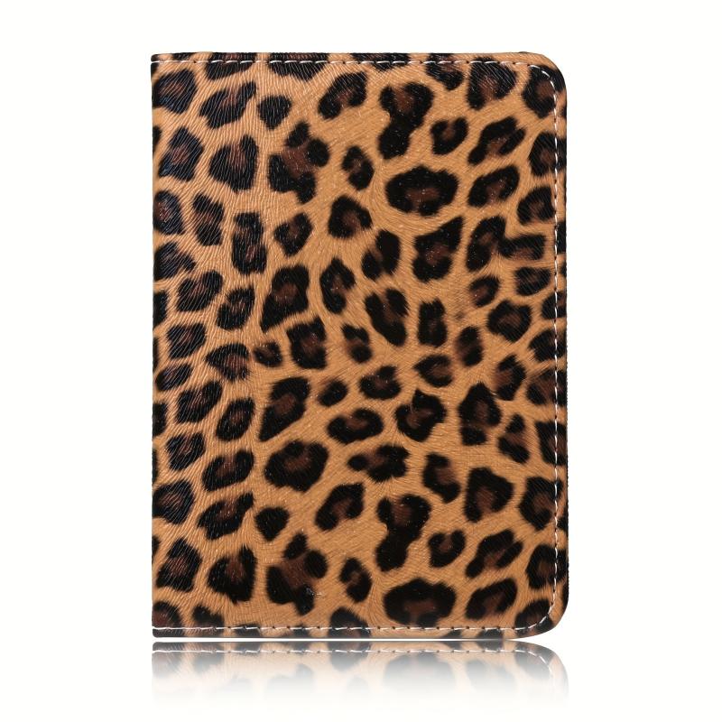 Leopard Print Men's Card Case Credit Card Cover