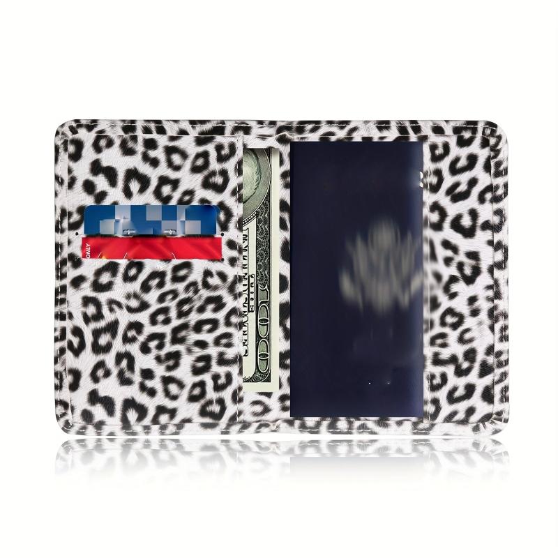 Leopard Print Men's Card Case Credit Card Cover