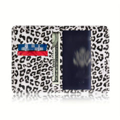 Leopard Print Men's Card Case Credit Card Cover