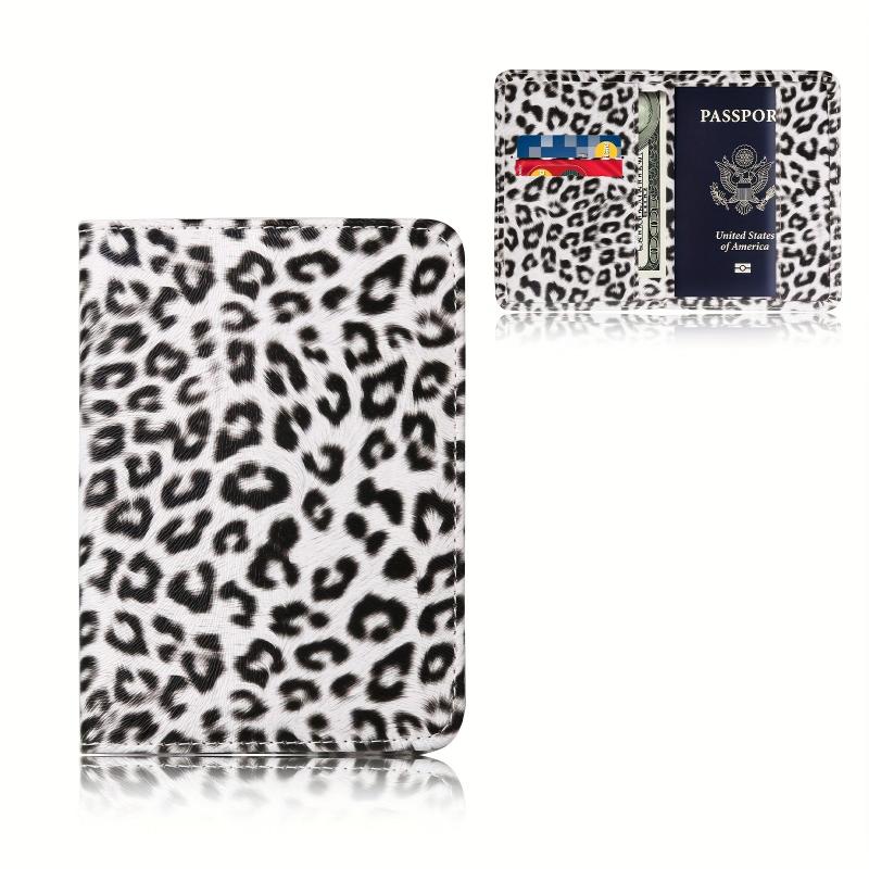Leopard Print Men's Card Case Credit Card Cover