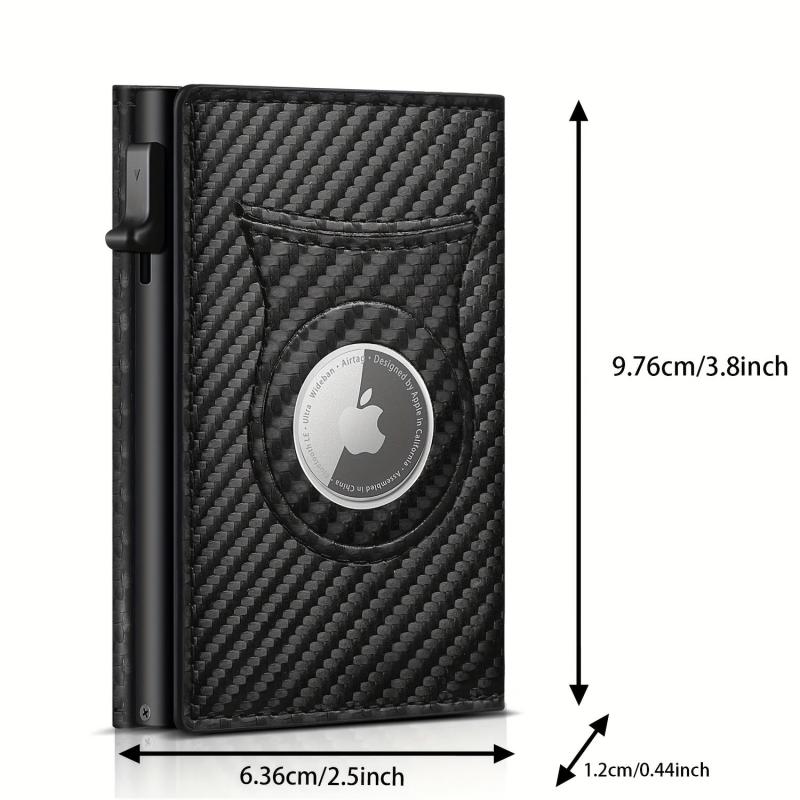 Men's Leather Wallet RFID Tri fold Anti theft Money Clip