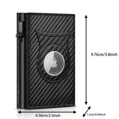 Men's Leather Wallet RFID Tri fold Anti theft Money Clip