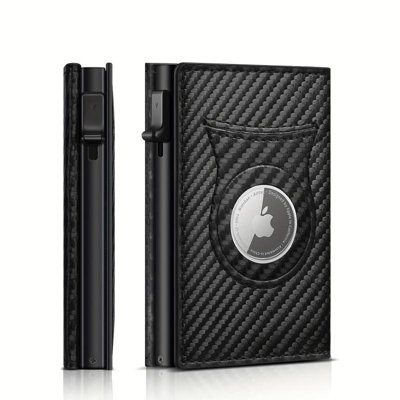 Men's Leather Wallet RFID Tri fold Anti theft Money Clip
