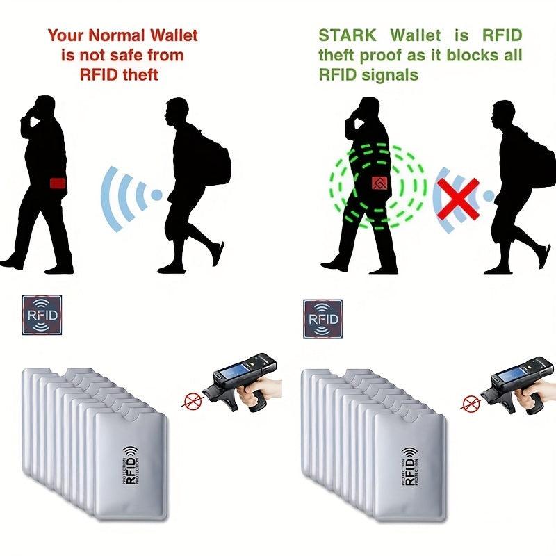 10PCS Aluminium Anti Theft Card Protecting Wallet Cover