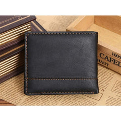 Men's Leather Short Wallet Money Clip Card Holder Purse