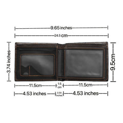 Men's Leather Short Wallet Money Clip Card Holder Purse