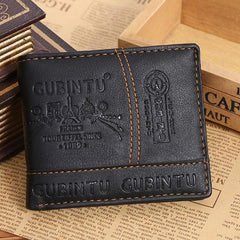 Men's Leather Short Wallet Money Clip Card Holder Purse
