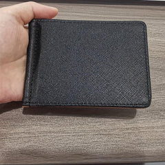 Men's Portable Money Clip Card Holder Bifold Case