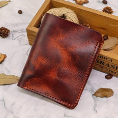 Men's Top Layer Cowhide Wallet Vertical Money Clip