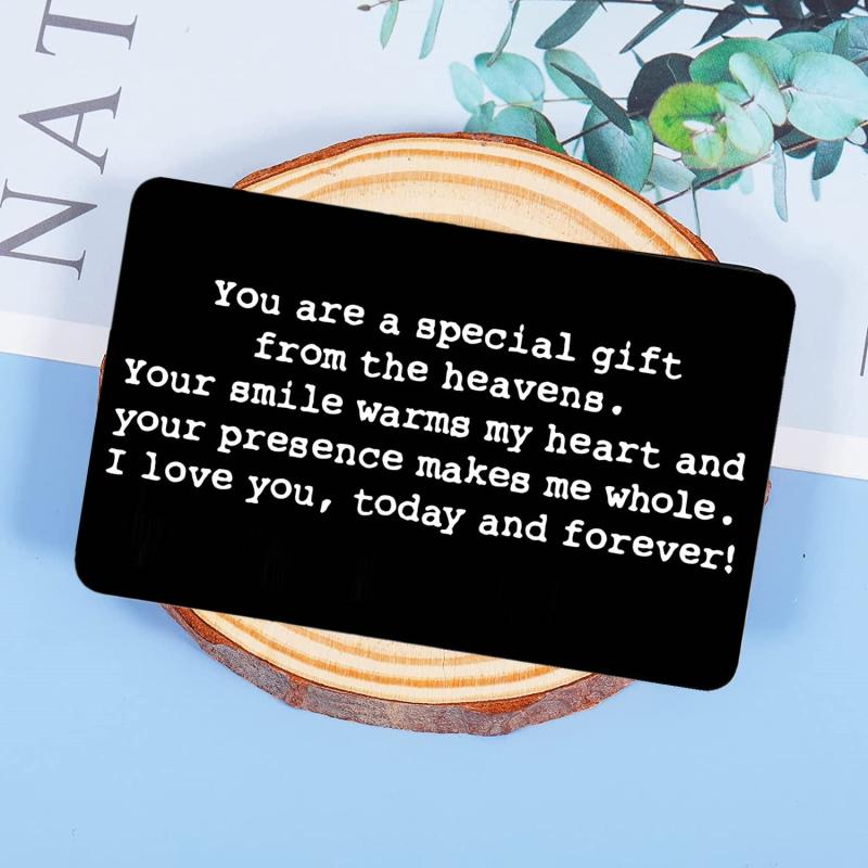 Metal Carving Wallet Insert Card Anniversary Gift