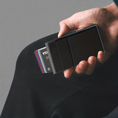 RFID Blocking Card Holder Slim Automatic Pop up Money Clip