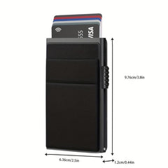 RFID Blocking Card Holder Slim Automatic Pop up Money Clip