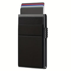 RFID Blocking Card Holder Slim Automatic Pop up Money Clip