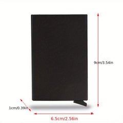 Men's Small Metal Thin Wallet Card Holder Pop Up Minimalist
