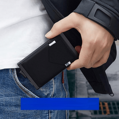 Men's Small Metal Thin Wallet Card Holder Pop Up Minimalist