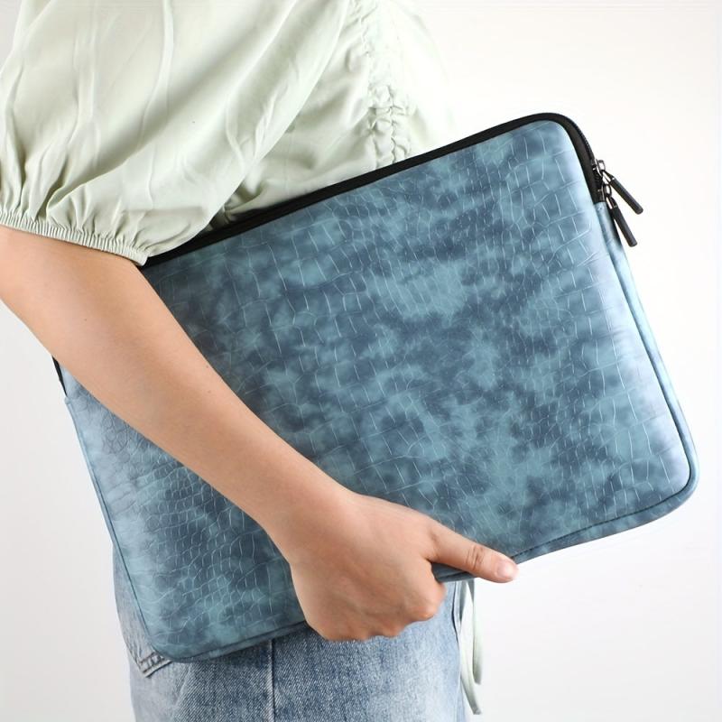 Laptop Sleeve 33 02 Cm Soft PU Leather Protective Case Zipper Cover