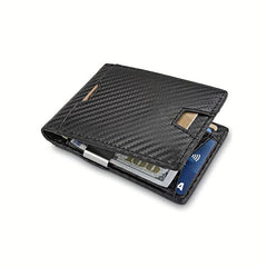 Men's RFID Blocking Slim Wallet with Money Clip Bifold Credit Card Holder