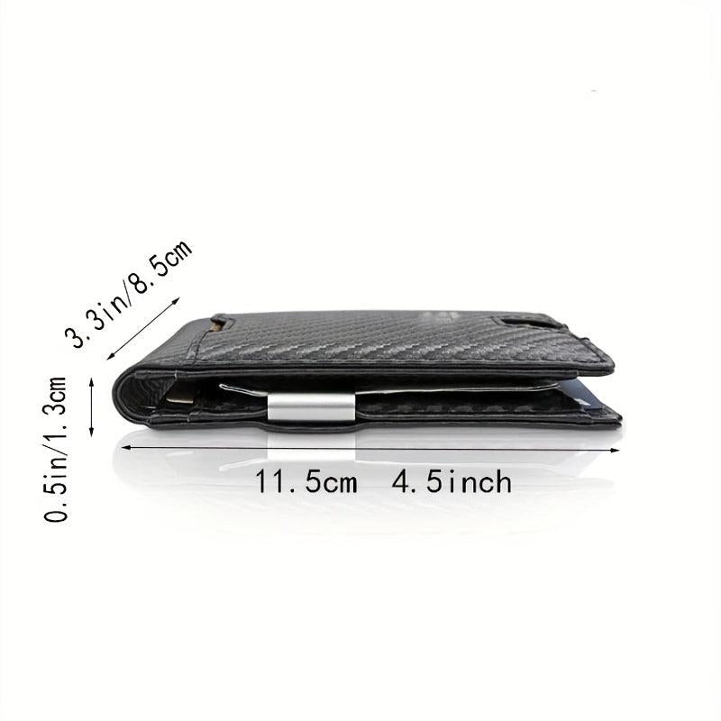Men's RFID Blocking Slim Wallet with Money Clip Bifold Credit Card Holder