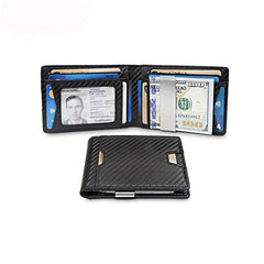 Men's RFID Blocking Slim Wallet with Money Clip Bifold Credit Card Holder