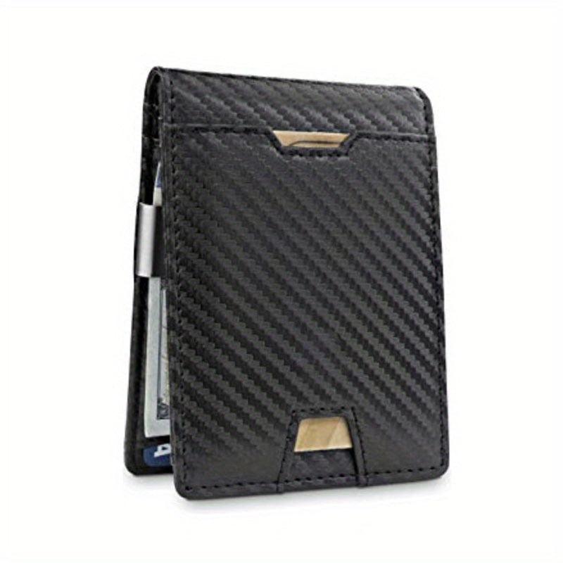 Men's RFID Blocking Slim Wallet with Money Clip Bifold Credit Card Holder