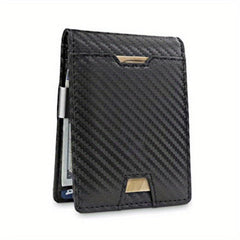 Men's RFID Blocking Slim Wallet with Money Clip Bifold Credit Card Holder