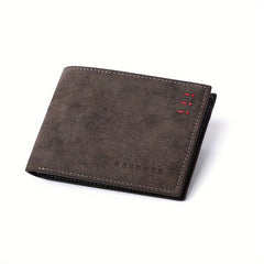 Men's Casual PU Leather Short Wallet