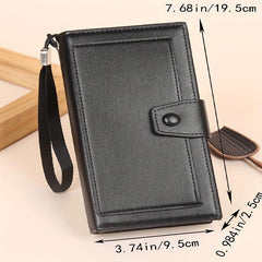 Men's Bifold Leather Wallet Clutch Bag Phone Holder Coin Purse
