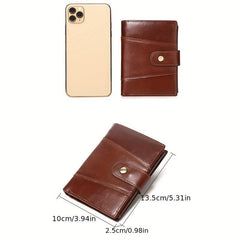 Leather Men's Wallet Large Capacity Cowhide Card Holder