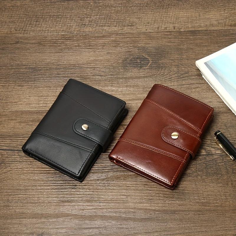Leather Men's Wallet Large Capacity Cowhide Card Holder