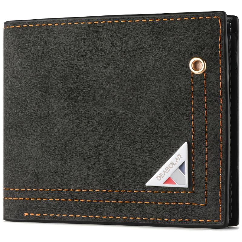 Men's PU Leather Business Wallet Card Holder