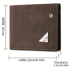 Men's PU Leather Business Wallet Card Holder