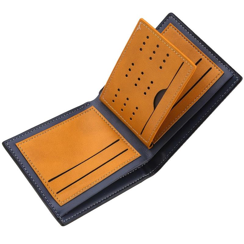 Men's PU Leather Business Wallet Card Holder