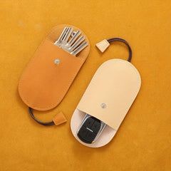 Compact Key Bag Car Key Bag PU Leather Functional Key Chain