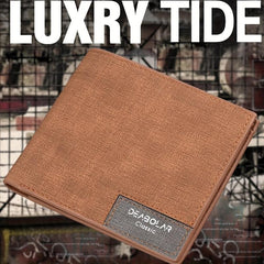 Men's Short Wallet Retro Youth Money Clip Coin Holder Purse