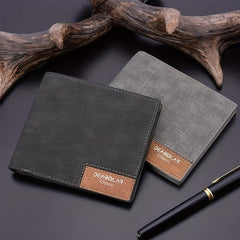 Men's Short Wallet Retro Youth Money Clip Coin Holder Purse