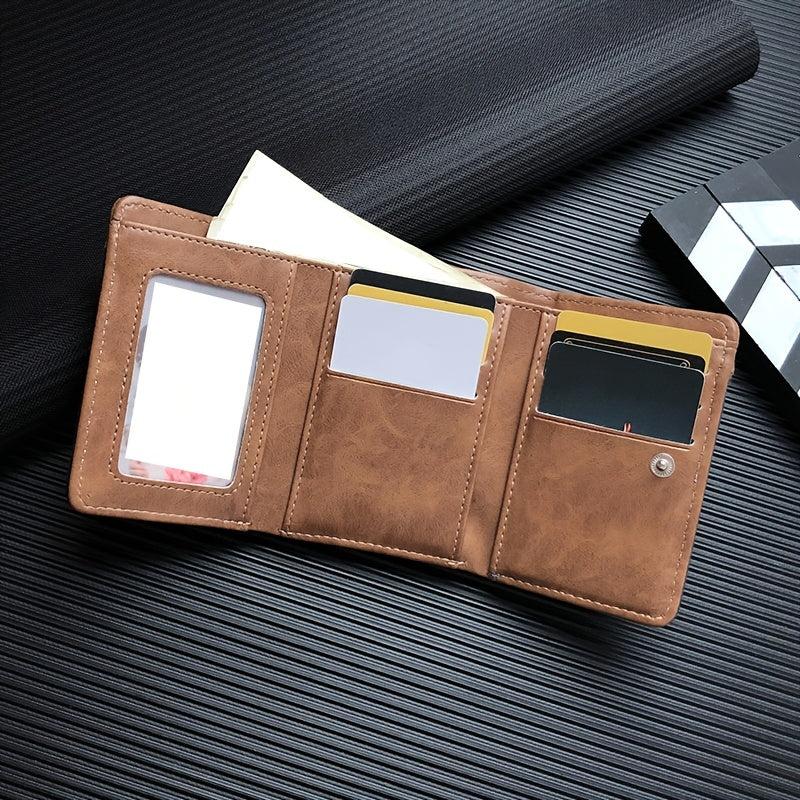 Wotor Pomer Pattern Man Tri fold Short Wallet