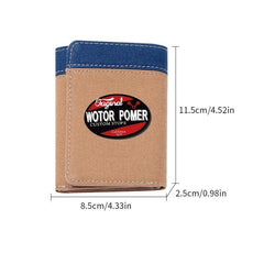 Wotor Pomer Pattern Man Tri fold Short Wallet