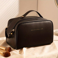 Large Capacity PU Leather Comestic Bag Travel Makeup Storage Toiletry Bag