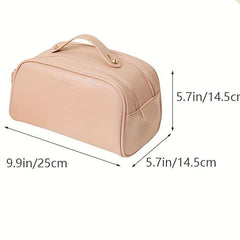 Large Capacity PU Leather Comestic Bag Travel Makeup Storage Toiletry Bag