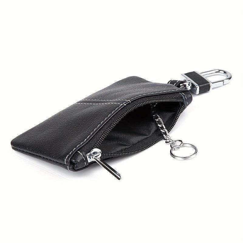 Men's Leather Key Bag Zipper Key Case Universal Function