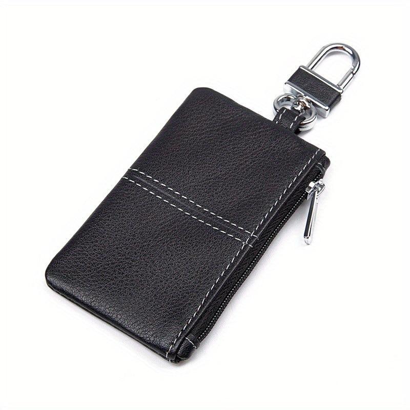 Men's Leather Key Bag Zipper Key Case Universal Function
