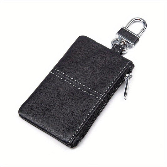 Men's Leather Key Bag Zipper Key Case Universal Function