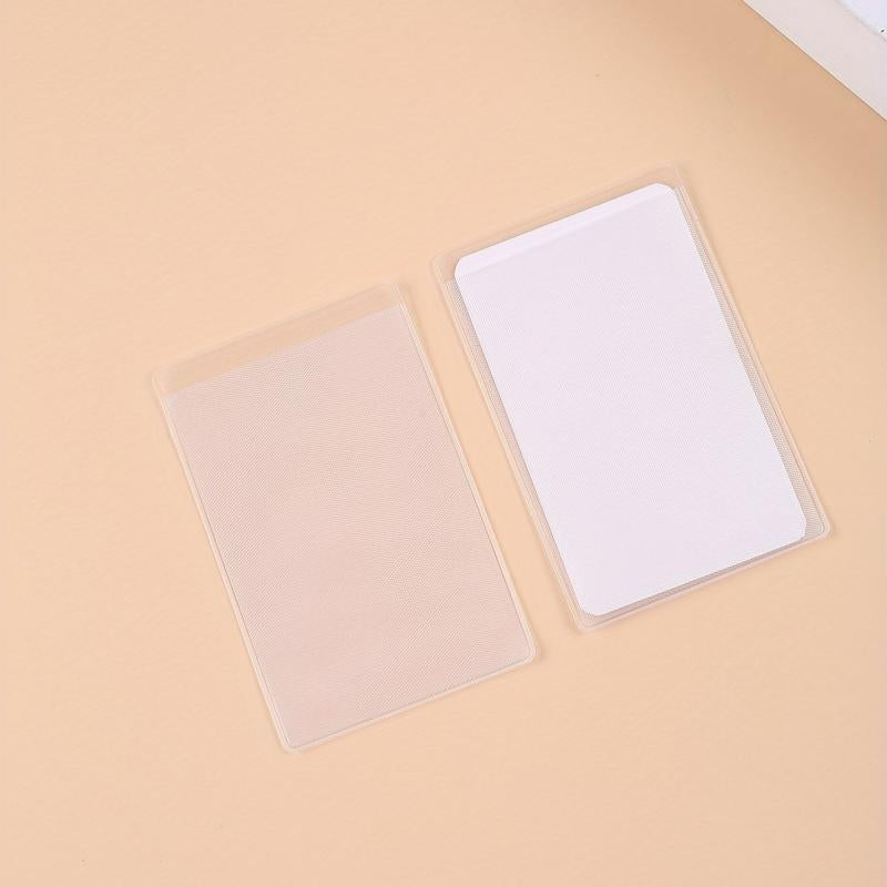 10pcs Portable Frosted PVC Card Holders Storage Bag