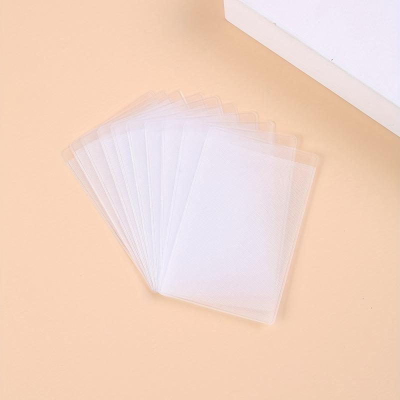 10pcs Portable Frosted PVC Card Holders Storage Bag